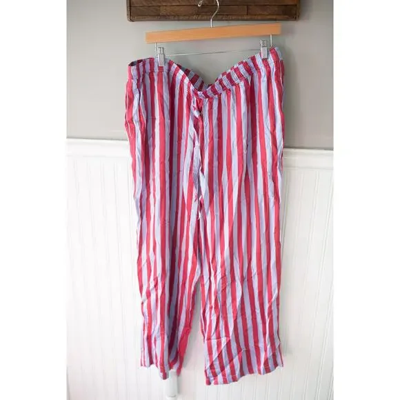 Anthropologie The LyreBird Silky Pajama Pants Striped 1X - Picture 2 of 3